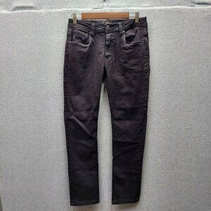 Abstract One Mens Black Slim Fit Jeans‎